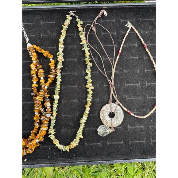 Vintage Beaded Necklaces Lot of 4 - Sterling Silver Hardware - Picture 2 of 3